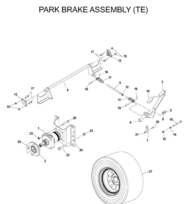 Parking Brake 2 Diagram and Parts List for IZ5223 (968999208)(2004-09) Husqvarna Lawn Mower