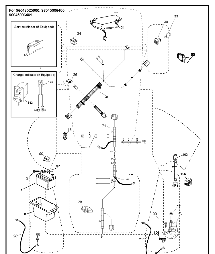 Electrical 2 Diagram and Parts List for  Husqvarna Lawn Tractor