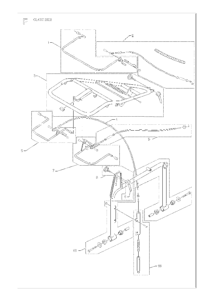 Handle And Controls Diagram and Parts List for (970549301)(2021-12) Husqvarna Lawn Tractor Accessories