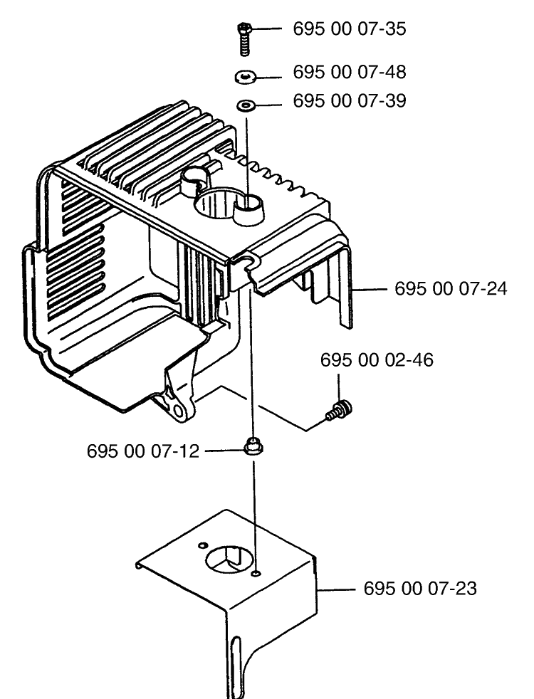 Shroud Diagram and Parts List for (Carb II)(2001-04) Husqvarna Leaf Blower / Vacuum