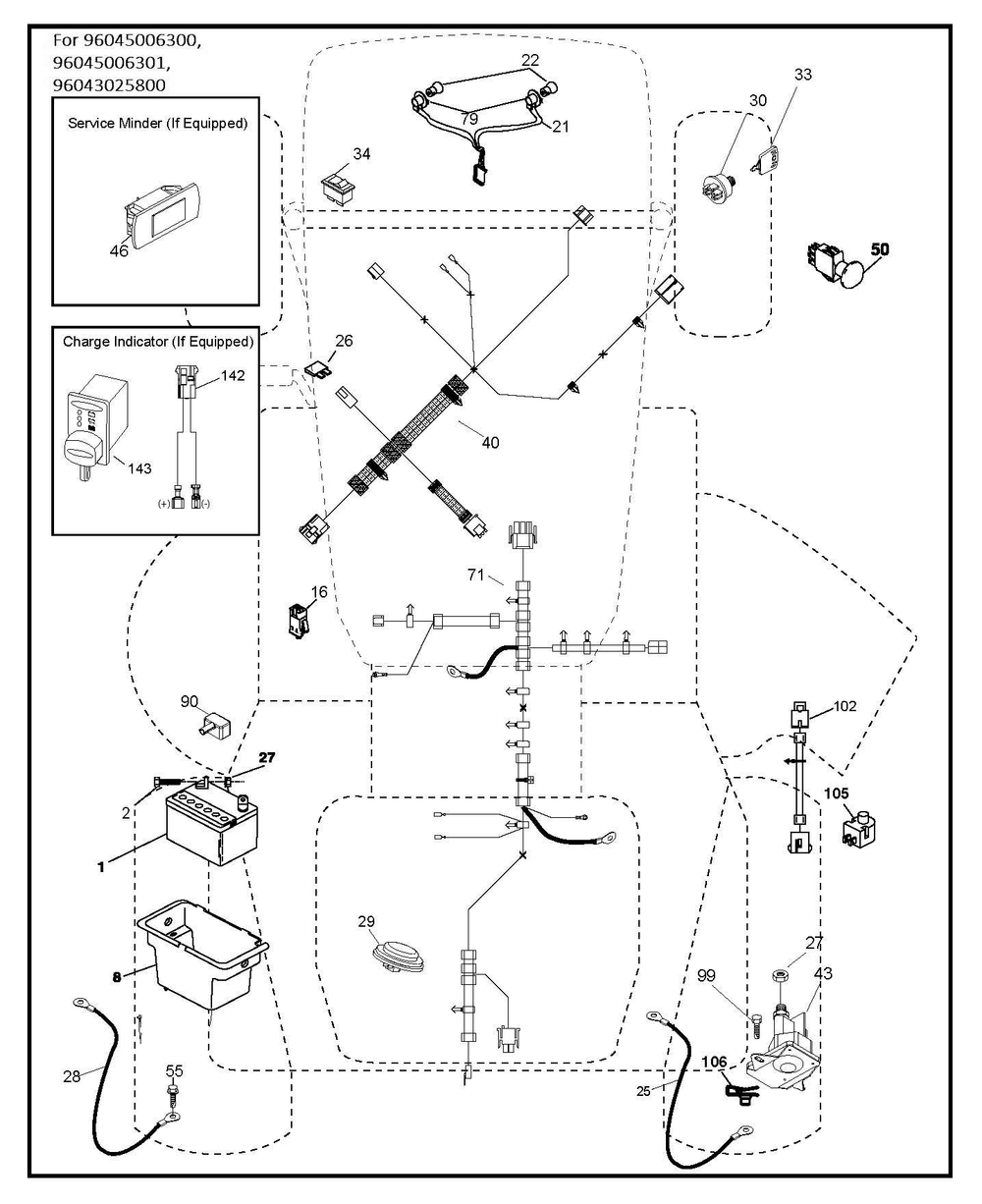 Electrical Diagram and Parts List for 2018 Husqvarna Lawn Tractor