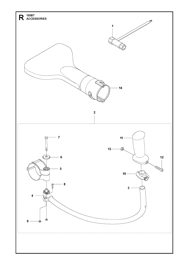 Accessories Diagram and Parts List for  Husqvarna Leaf Blower / Vacuum