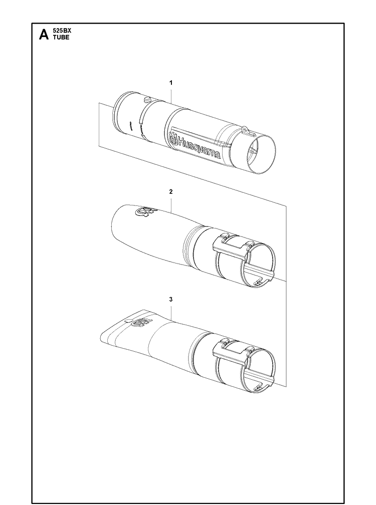 Tube Diagram and Parts List for  Husqvarna Leaf Blower / Vacuum