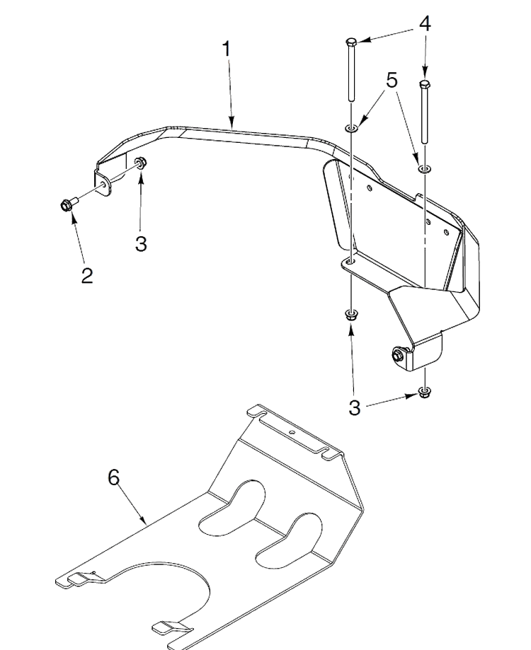 Frame - Rear Guards Diagram and Parts List for  Husqvarna Lawn Mower