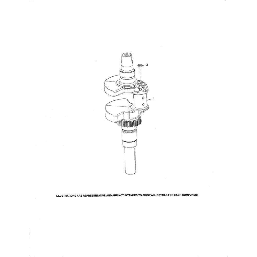 Engine >> Crankshaft Diagram and Parts List for  Husqvarna Lawn Tractor
