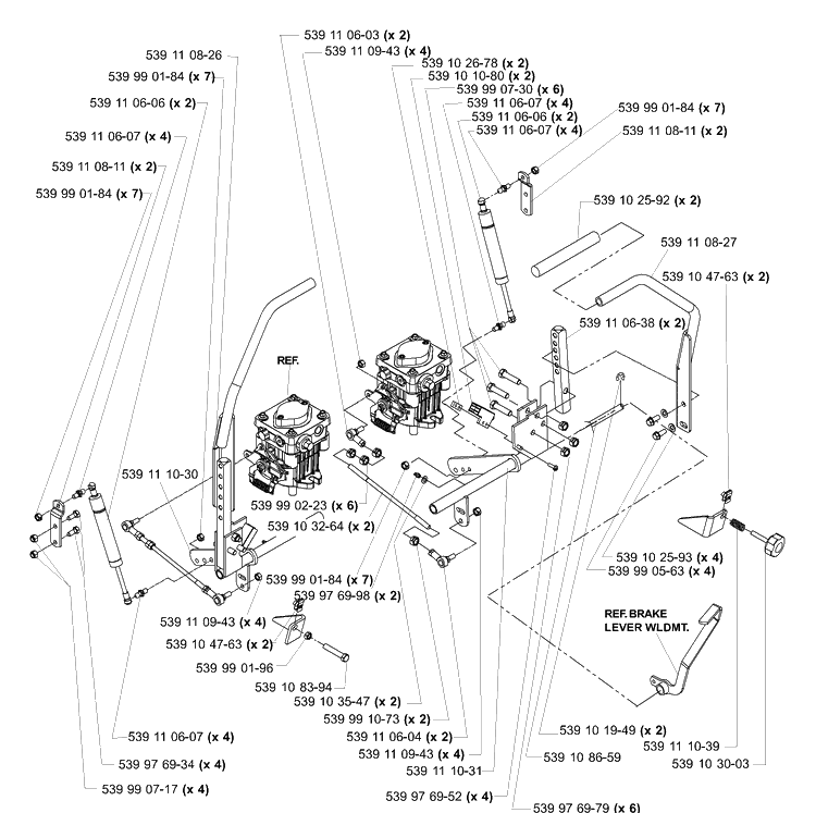 Motion Control Assembly Diagram and Parts List for IZ5225TSPKOA 2006-02 Husqvarna Lawn Mower