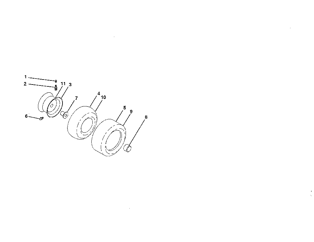 Wheels & tires Diagram and Parts List for  Husqvarna Lawn Tractor