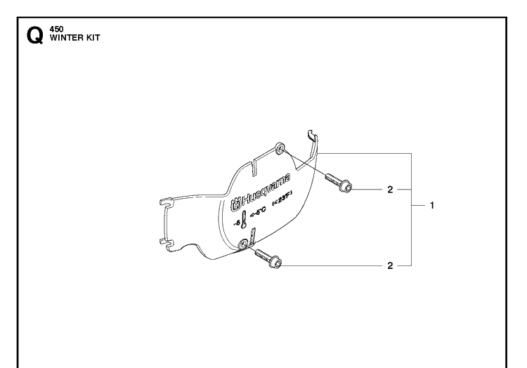 Winter Kit Diagram and Parts List for  Husqvarna Chainsaw