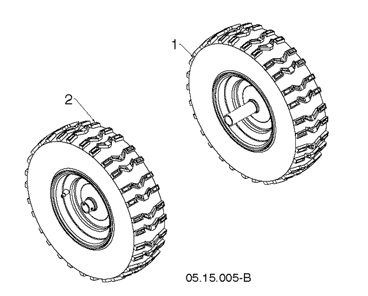 Wheels And Tires Diagram and Parts List for  Husqvarna Snow Blower