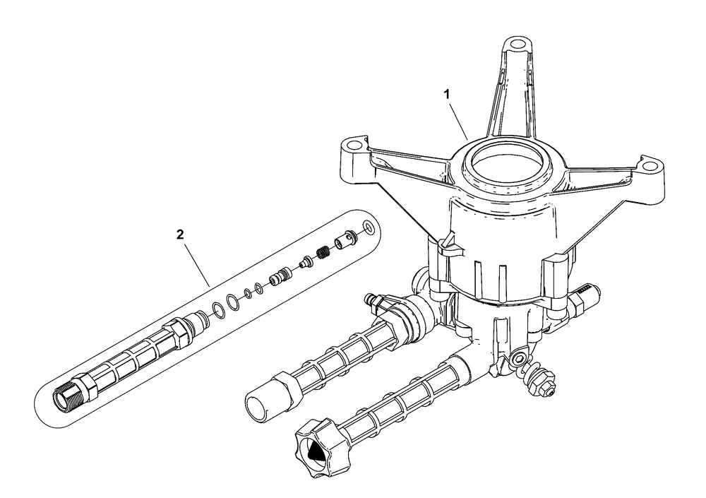 Pump (80105423) Diagram and Parts List for  Husqvarna Pressure Washer