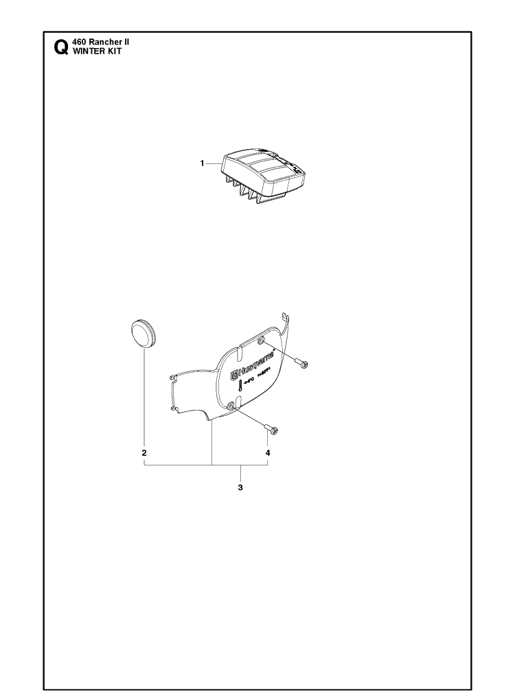 Winter Kit Diagram and Parts List for RANCHER II Husqvarna Chainsaw