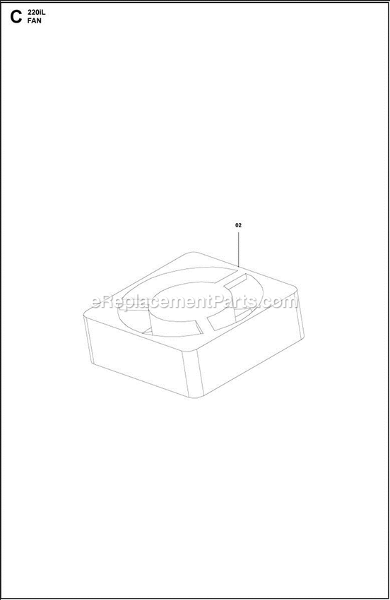 Fan Diagram and Parts List for  Husqvarna Trimmer