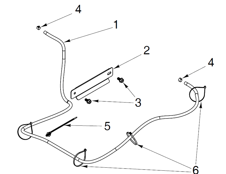 Fuel System - Vapor Line Diagram and Parts List for  Husqvarna Lawn Mower