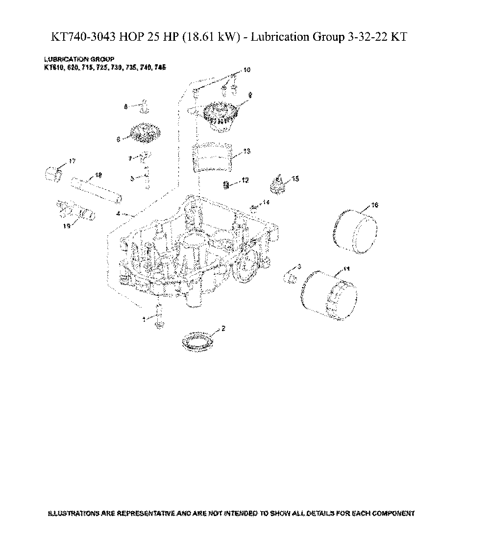 Lubrication Diagram and Parts List for  Husqvarna Lawn Tractor
