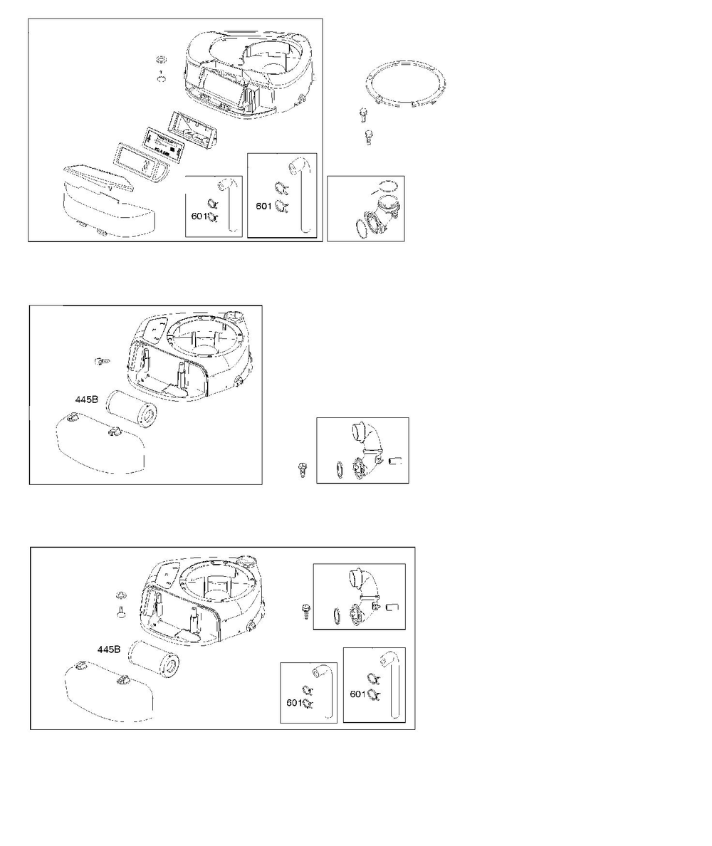 Air Filter Diagram and Parts List for 219807-3210-B1  Husqvarna Engine