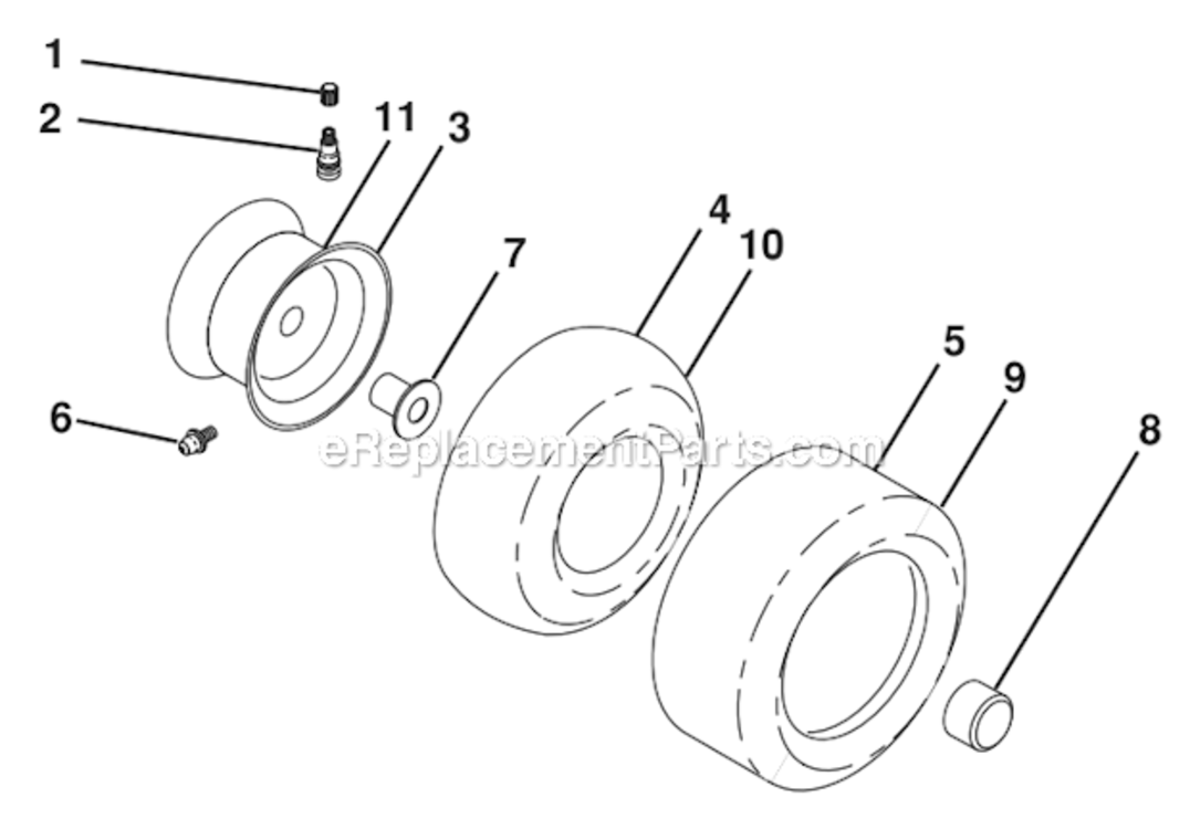 Wheels_And_Tires Diagram and Parts List for  Husqvarna Lawn Tractor