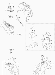 Ignition System Diagram and Parts List for  Husqvarna Lawn Mower