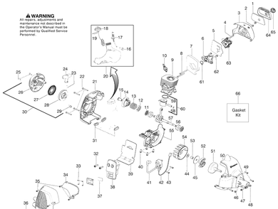 Engine Diagram and Parts List for (530165592)(2009-09) Husqvarna Trimmer