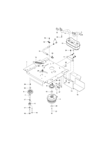 Engine Mounting, Guards And Muffler Diagram and Parts List for  Husqvarna Lawn Mower