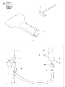 Accessories Diagram and Parts List for  Husqvarna Leaf Blower / Vacuum
