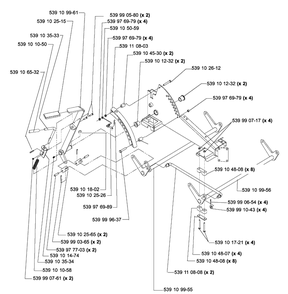 Deck Lift Assembly Diagram and Parts List for IZ5225TXPKOA (968999307)(2005-12) Husqvarna Lawn Mower