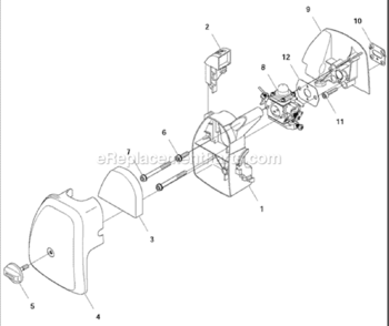 Carburetor_And_Air_Filter Diagram and Parts List for  Husqvarna Trimmer