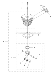 Cylinder_Piston Diagram and Parts List for  Husqvarna Trimmer