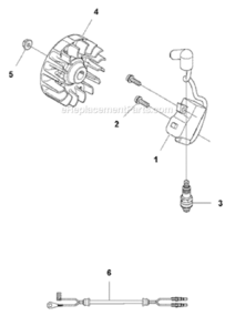 Ignition_System Diagram and Parts List for  Husqvarna Trimmer