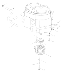 Engine Briggs And Stratton 24 And 26 Hp Diagram and Parts List for (968999508)(2007-04) Husqvarna Lawn Mower