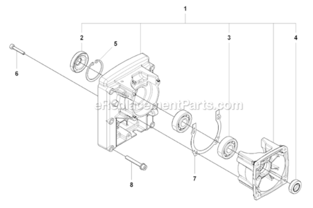 Crankcase Diagram and Parts List for 2007-05 Husqvarna Leaf Blower / Vacuum