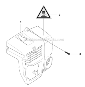 Cylinder Cover Diagram and Parts List for 2007-05 Husqvarna Leaf Blower / Vacuum