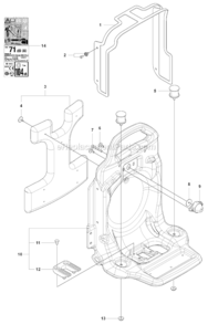 Part Location Diagram of 513667302 Husqvarna Damper lower