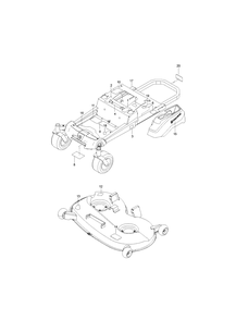 Decals Diagram and Parts List for  Husqvarna Lawn Mower