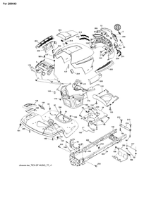 Chassis / Frame 2 Diagram and Parts List for  Husqvarna Lawn Tractor