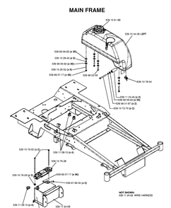 Frame Diagram and Parts List for (968999374)(2006-02) Husqvarna Lawn Mower
