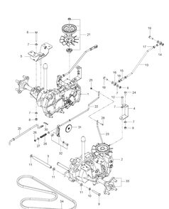 Hydraulic Pump - Motor Diagram and Parts List for (96676450100)(2011-03) Husqvarna Lawn Mower