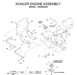 Engine 2 Diagram and Parts List for IZ5223 (968999208)(2004-09) Husqvarna Lawn Mower