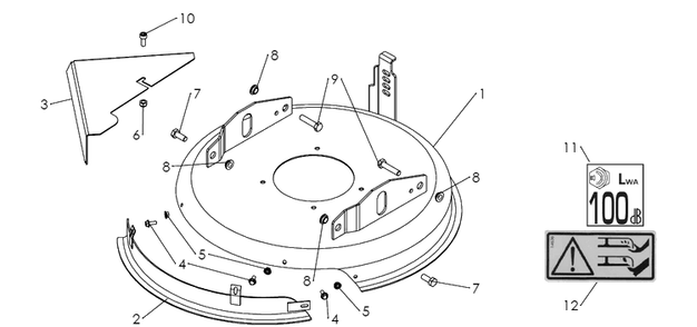 Cover Diagram and Parts List for DBS51-DBY51 2018-06 Husqvarna Lawn Mower