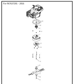Engine 2 Diagram and Parts List for DBS51  Husqvarna Lawn Mower