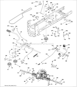 Drive A Diagram and Parts List for  Husqvarna Lawn Tractor