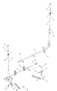 Brake / Lift Diagram and Parts List for (966038201)(2009-01) Husqvarna Lawn Mower