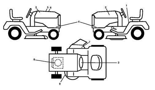 Decals Diagram and Parts List for (917243820)(2017-12) Husqvarna Lawn Tractor