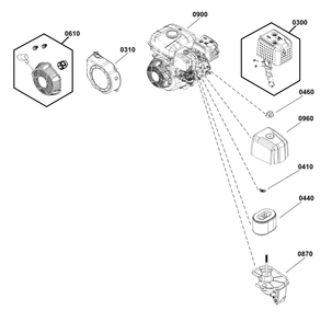 Engine Rewind Exhaust (80098013) Diagram and Parts List for  Husqvarna Pressure Washer
