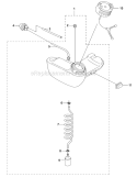Fuel Tank Diagram and Parts List for  Husqvarna Hedge Trimmer