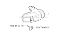 Guards 2 Diagram and Parts List for 2009-06 Husqvarna Trimmer
