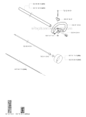 Shaft  Handle Diagram and Parts List for 2009-06 Husqvarna Trimmer