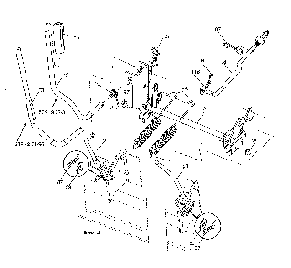 Mower lift Diagram and Parts List for  Husqvarna Lawn Tractor