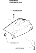 Page L Diagram and Parts List for 1996-01 Husqvarna Chainsaw