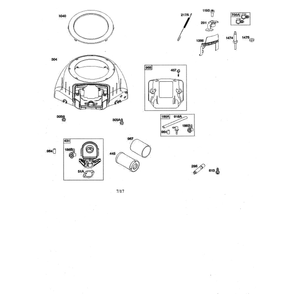 Engine >> Blower Housing/Air Cleaner Diagram and Parts List for  Husqvarna Lawn Tractor
