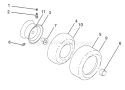 Part Location Diagram of 532148736 Husqvarna Rim Assembly. 8x5, Front